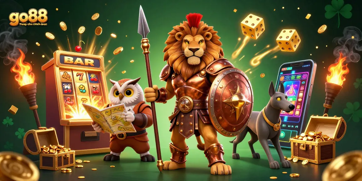 Experience luck with go88 trang chu chinh thuc in an exciting casino adventure illustration.