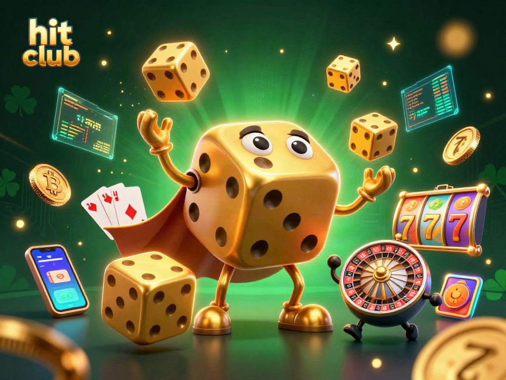 Engage with the hit club theme through a vibrant 3D illustration of a fun casino atmosphere.