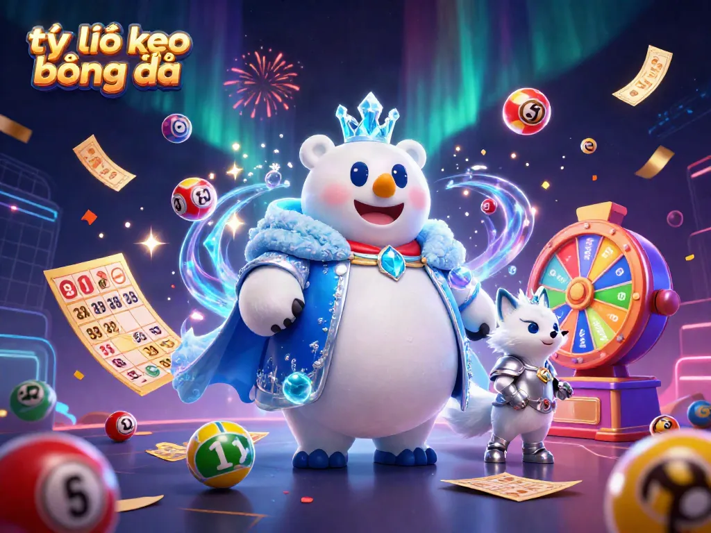 Engage with vibrant tỷ lệ kèo bóng đá lottery balls and prizes, showcasing dynamic energy and excitement in betting.