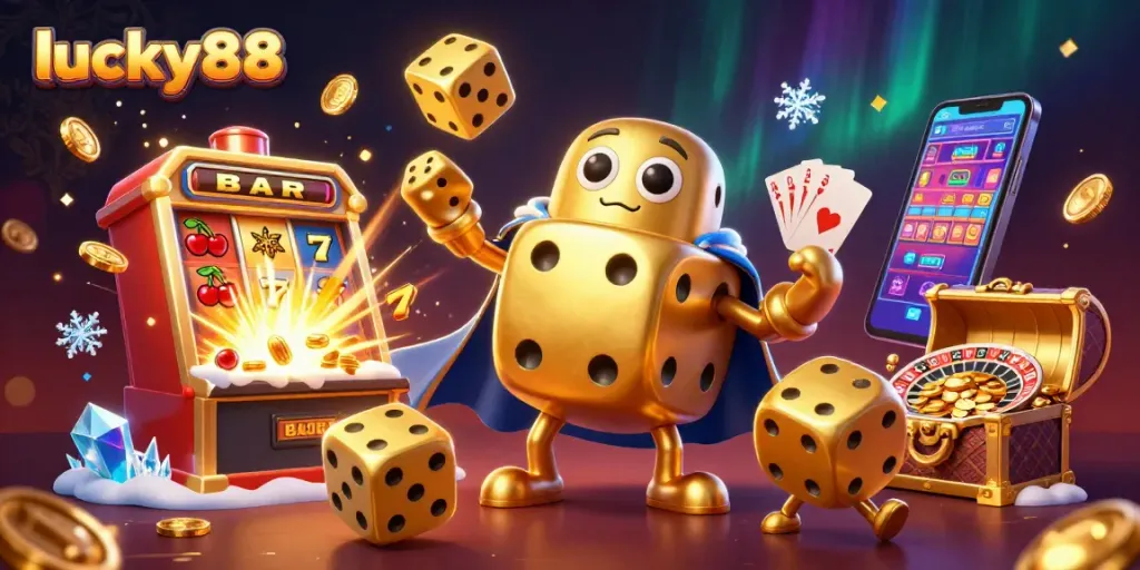 Experience thrilling wins with lucky88's vibrant 3D casino characters and explosive gameplay elements.