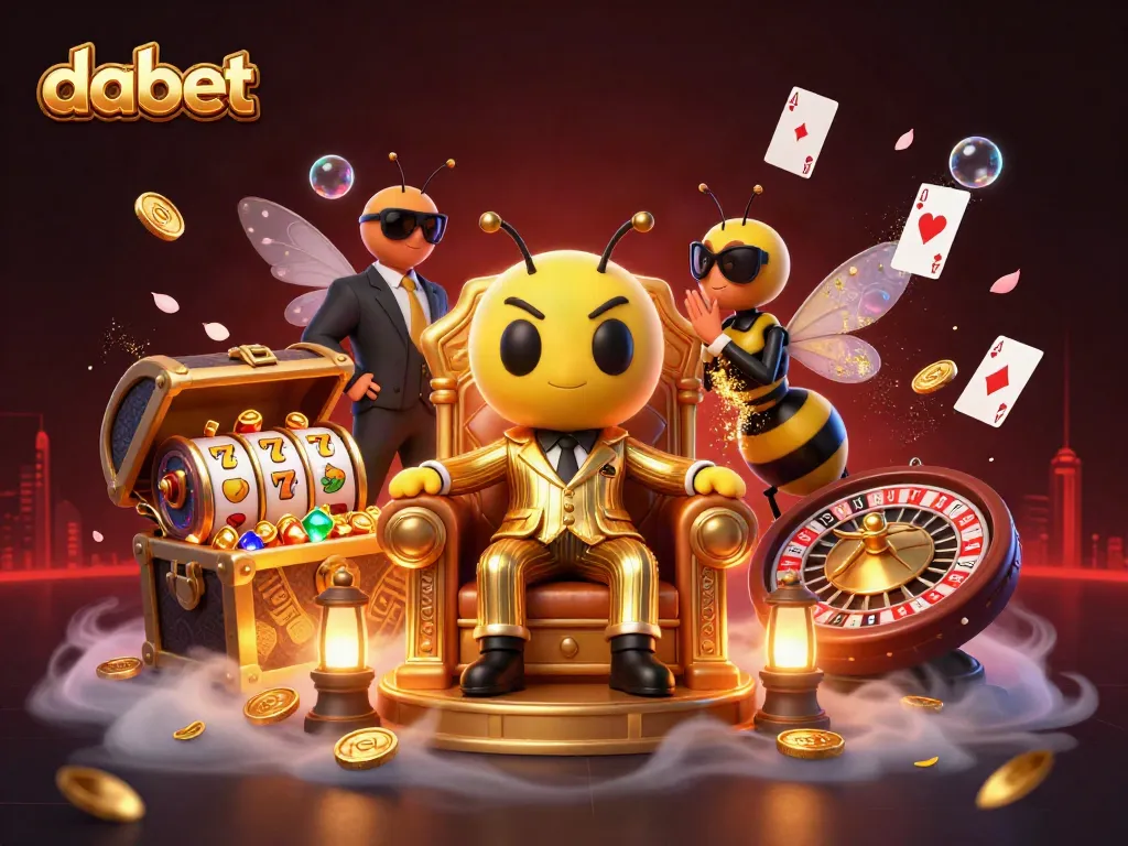 Experience thrilling slots and gaming excitement with dabet's vibrant casino scene featuring unique characters.
