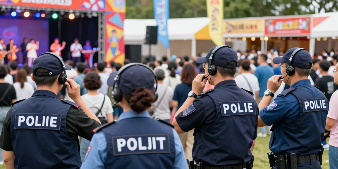 Event Security team ensuring safety at a local festival, showcasing licensed professionals in action.