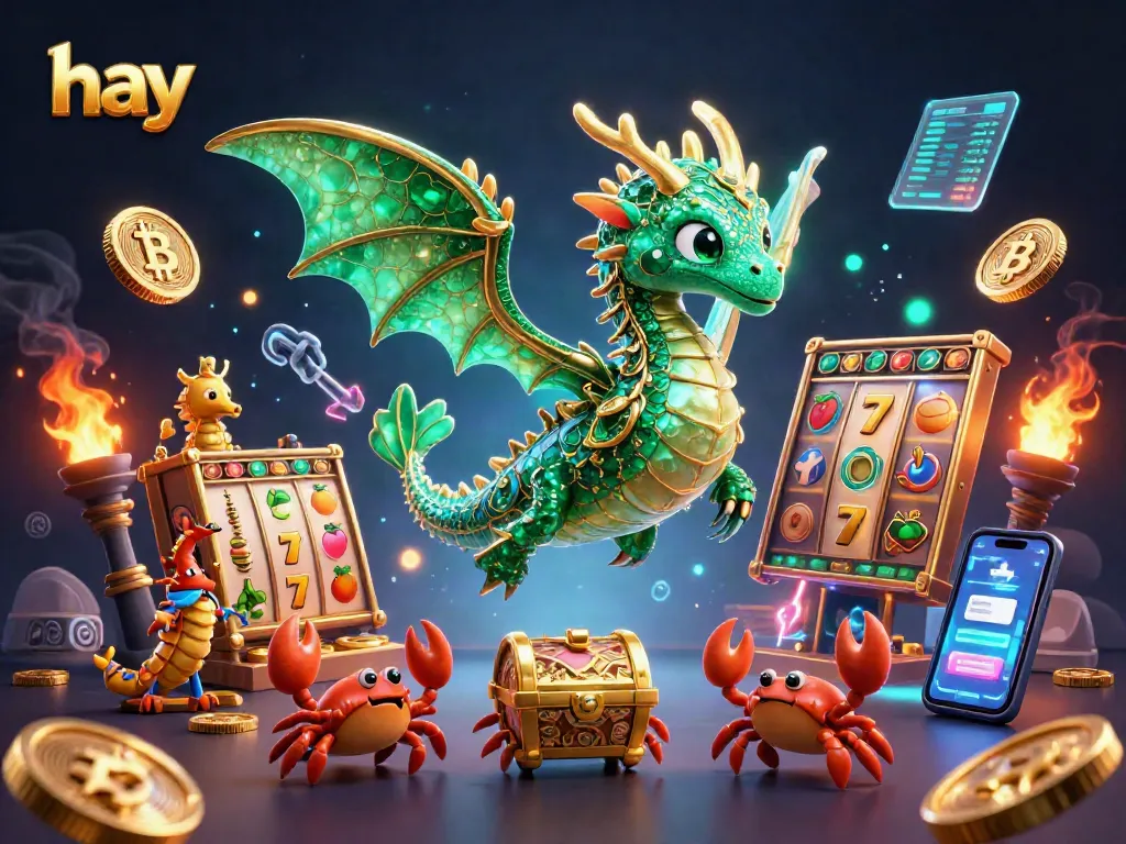 Engage in exciting gameplay at hay with vibrant casino creatures and crypto elements.
