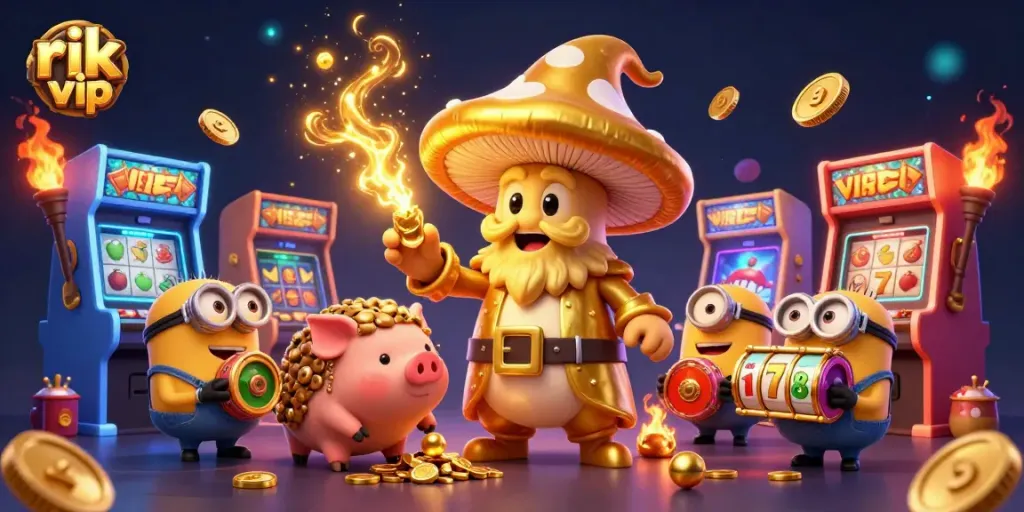 Engage in the thrilling world of rik vip casino gaming with vibrant arcade elements and magical characters.