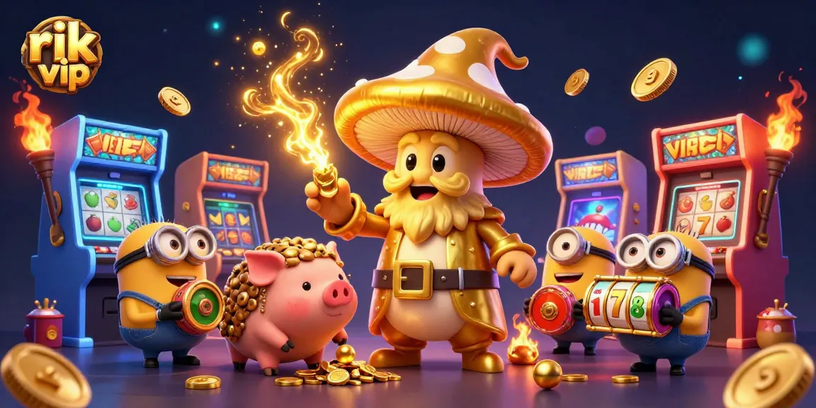 Engage in the thrilling world of rik vip casino gaming with vibrant arcade elements and magical characters.