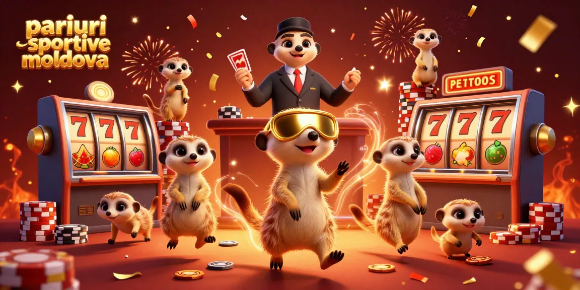 Imersiune în pariuri sportive moldova cu meerkats la o masă de joc plină de acțiune.