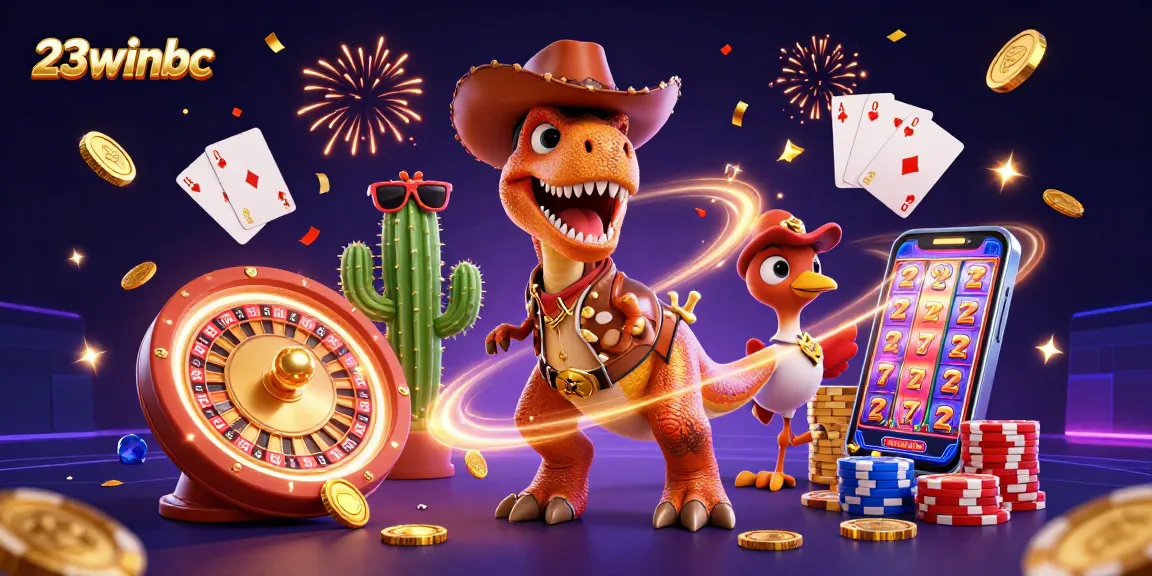 Experience thrilling gameplay at 23winbc with vibrant casino characters celebrating jackpots and excitement.