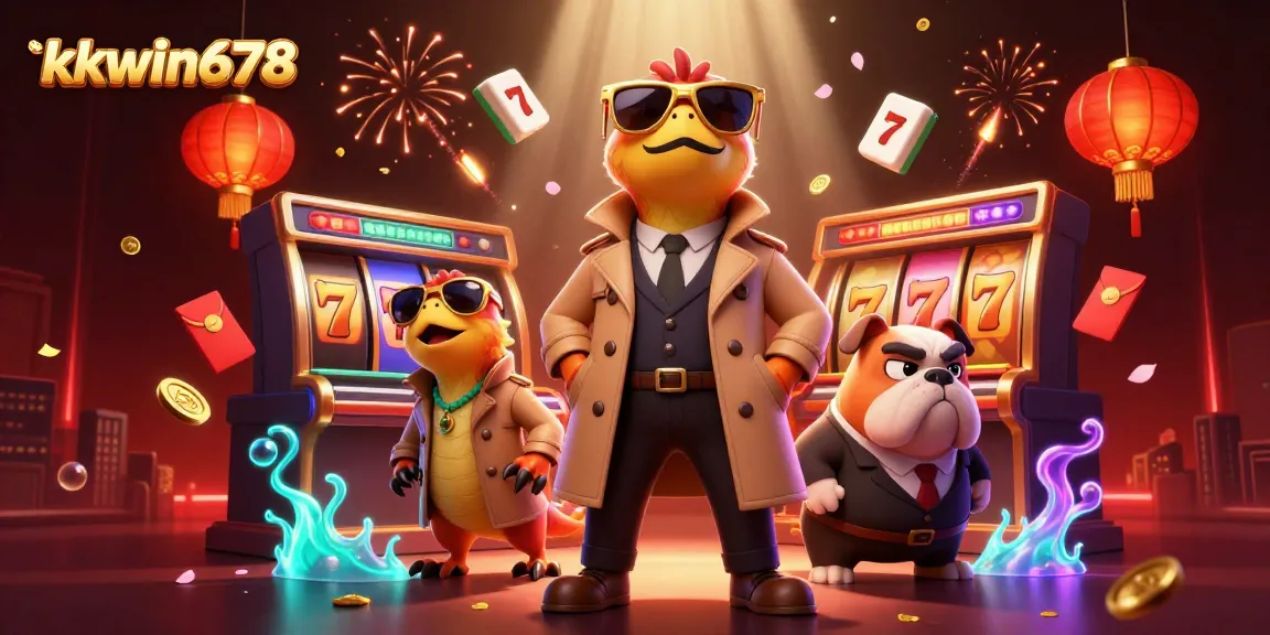 Experience the thrill of gaming at kkwin678 with a playful raptor trio and VIP casino scene.